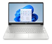 HP Laptop 15s-eq2001sf PC Portable 15.6" FHD (AMD Ryzen 5 5500U, RAM 16 Go, SSD 512 Go, AZERTY, Windows 11 Famille) Argent naturel