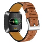Fitbit Versa Genuine Leather Watch Strap Replacement - Brown