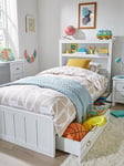 Very Home Atlanta Children's Single Bed with Drawers, Storage Headboard and Mattress Options (Buy and SAVE!) - White - Bed Frame With Premium Mattress, White