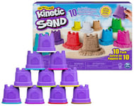 Kinetic Sand - Coffret DE 10 Couleurs 1,27 KG de Sable - 10 Couleurs Sable Magique Naturel - Alternative Pâte à Modeler - Moules Châteaux - Jouet Enfant 3 Ans Et + - Loisirs Créatifs
