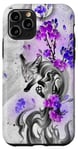 Coque pour iPhone 11 Pro Renard Kawaii Renard Cerisier Fleurs Violet Fleur Lavande