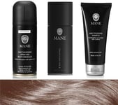 Mane 100 Ml Hair Thickener, Thickening Shampoo and 100 Ml Seal and Control (Dark