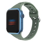 VIGTMO Compatible avec Apple Watch Bracelet de rechange en silicone de 38 mm, 40 mm, 41 mm, compatible avec Apple iWatch Series 7/SE/6/5/4/3/2/1 pour homme et femme (vert foncé)