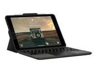 UAG Rugged Bluetooth Keyboard w/Trackpad (UK English) - Clavier et étui (boîtier de clavier) - avec trackpad - rétro-éclairé - Bluetooth - R.-U. - noir, cendre clavier, noir, cendre étui - Pour la vente au détail - pour Apple 10.2-inch iPad (7ème
