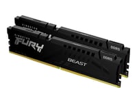 Kingston FURY Beast - DDR5 - kit - 16 Go: 2 x 8 Go - DIMM 288 broches - 6000 MHz / PC5-48000 - CL30 - 1.4 V - mémoire sans tampon - on-die ECC - noir