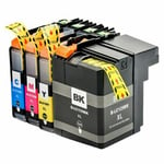 Compatible LC129XL / LC125XL CMYK Set Ink Cartridges for Brother MFC-J672 NonOEM