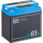 EDC65SG Batterie Décharge Lente Deep Cycle dc 65S 12V 65Ah Gel Solaire avec écran lcd 228 x 137 x 214 mm - Ective