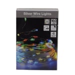 Silver Wire 160 LED string lights, RGB, 8m
