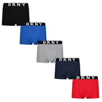 DKNY Men's Walpi Boxer Shorts, Black/Grey/Red/Blue/Navy, L UK
