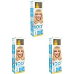Garnier 100% Ultra Blond Spray Éclaircissant Naturel & Progressif, Effets Méchés, Cristal Soleil, 125 ml (Lot de 3)