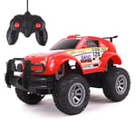 TURBO CHALLENGE - Off Road Mitsubishi - Off Road - 093331 - Voiture Télécommandée - Rouge - 1/18 - Piles Non Incluses - Plastique - Jouet Enfant - Cadeau - À Partir de 6 Ans