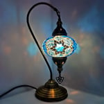 (20 Variations) World Home Living CE Approved Handmade Bronze Turkish Moroccan Arabian Eastern Bohemian Tiffany Style Bedside Glass Mosaic Beautiful Table Desk Lamp Lamps Light (2)
