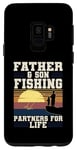 Coque pour Galaxy S9 Père-fils Partenaires de pêche pour la vie rétro assortis