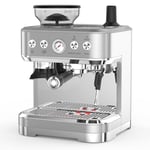15 Bar Automatic Espresso Coffee Machine w/ 2.3L Water Tank Milk Frother UK