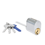 Oval enkelcylinder ASSA d12 1207 med lÃ¥ng medbringare - Mattsvart Mirus