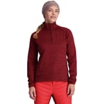 Kari Traa Berthe Half Zip Midlayer Genser Dame - Rød - str. XL