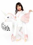 Ride On Light & Sound Unicorn Child Costume Fancy Dress 3 To 8 Years