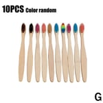 5pcs Colorful Natural Bamboo Toothbrush Set Soft Bristles
