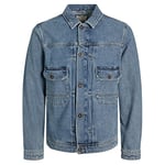 JACK & JONES Mens Kevin Denim Jacket Long Sleeves Comfort Fit Button Fastening, Denim Blue Colour, UK Size L