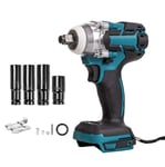 TOPofly Impact Wrench, 18V 1/2In 280Nm Electric Cordless Brushless Impact Wrench, Drill Screwdriver with Screw Sockets Power Tool (Battery not Included)