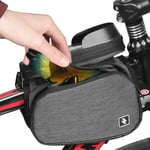 Bicycle upper tube bag mountain bike front bag waterproof large-capacity touch screen mobile phone bag riding equipment