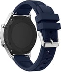 NeatCase Watch Strap compatible with Garmin Vivoactive 4 (45MM) / Legacy Saga Darth Vader (45MM) / Legacy Hero First Avenger (45MM), Soft Silicone Narrow Slim Sport Replacement Wristband for Smart Watch (22mm, Blue)