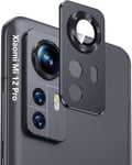 Caméra Protecteur Pour Xiaomi 12 Pro, Résistant Aux Rayures Caméra Métal Protecteur Cover Autocollant De Décoration Pour Xiaomi 12 Pro 1 Pièces Noir