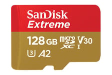 SanDisk Extreme - flash-minneskort - 128 GB - mikroSDXC UHS-I