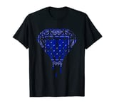Blue rag bandana Diamond dripping hip hop street wear T-Shirt