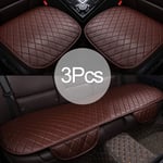 GPPSUN Auto Seat Pad, Car Seat Cushion PU Leather Fit for Land Rov-er Sport, Waterproofcar Seat Protector, 3 Pieces,Brown