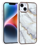 iPhone 14 Skal - Marmor Vit