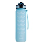 Motivational Bottle Motivationsflaska 1 Liter Ljusblå - 1 Liter