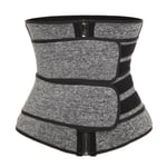 Women Waist Trainer Corset Belt Compression Trimmer Fitness Grey L