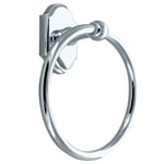G Decor Chrome Bathroom Accessories Set - Towel Ring Holder, Toilet Roll Holder, Towel Robe Hook (Towel Ring Holder)