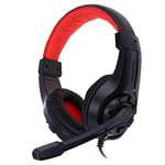 Gaming Headphone 3.5mm Surround Stereo Headset Headband Headphone With Mic For Pc Laptop Low Bass Wired Headset black