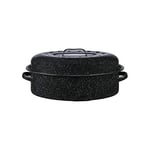 Graniteware - Cocotte Roaster en acier émaillé 8L – Très légère – Grand format