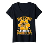 Womens Buzzed by the Bumble Love Bumblebee V-Neck T-Shirt