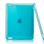 iSkin solo Smart Back Cover For New iPad 3 & iPad 2 - Blue BRAND NEW
