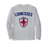 Lionesses & England Flag Badge, Men, Women & Kids, Lioness Long Sleeve T-Shirt