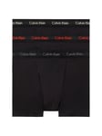 Calvin Klein Men's Boxer Short Trunks Stretch Cotton Pack of 3, Black (B- Cher Ks/Eiffle Twr/Moss Gr Lgs), S