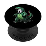 Costume de fantôme portant un dinosaure pour Halloween Cosplay T-Rex PopSockets PopGrip Adhésif