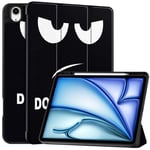 iPad Air 13" 2024/2025 Tri-fold fodral med tryck och pennfack - Don't Touch Me