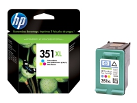 HP 351XL - 14 ml - Lång livslängd - färg (cyan, magenta, gul) - original - bläckpatron - för Deskjet D4268 Photosmart C4483, C4486, C4488, C4524, C4583, C4585, C4588, C5225