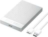 USB 3.0 To SATA III 2.5" External Hard Drive Enclosure HD SSD HDD Case White