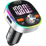 FM-sändare med Bluetooth-handsfree, USB och stämningsfull belysning