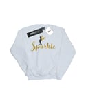 Disney Girls Princess Tinker Bell Sparkle Time Sweatshirt (White) - Size 5-6Y