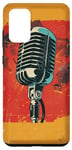 Coque pour Galaxy S20+ Microphone vintage musique rétro chanteur audio