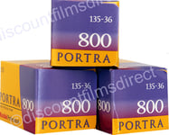 3 x Kodak Portra 800 35mm 36 exp. Cheap Colour Camera Films by 1st CLASS POST