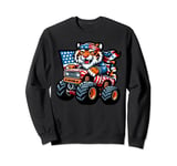 Patriotic Tiger 4th July Monster Truck American Sweatshirt
