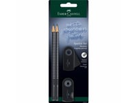 Faber-Castell 218472, Svart, Triangulär, Blåsa, 3 Styck